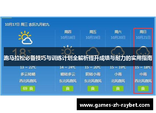 跑马拉松必备技巧与训练计划全解析提升成绩与耐力的实用指南
